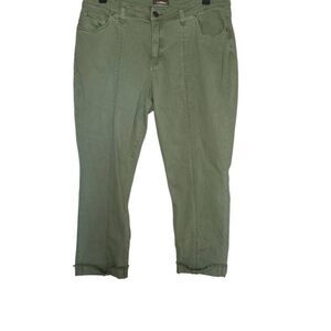 Kut From The Kloth Women’s Size 16W Green Amy Crop Straight Leg Jeans